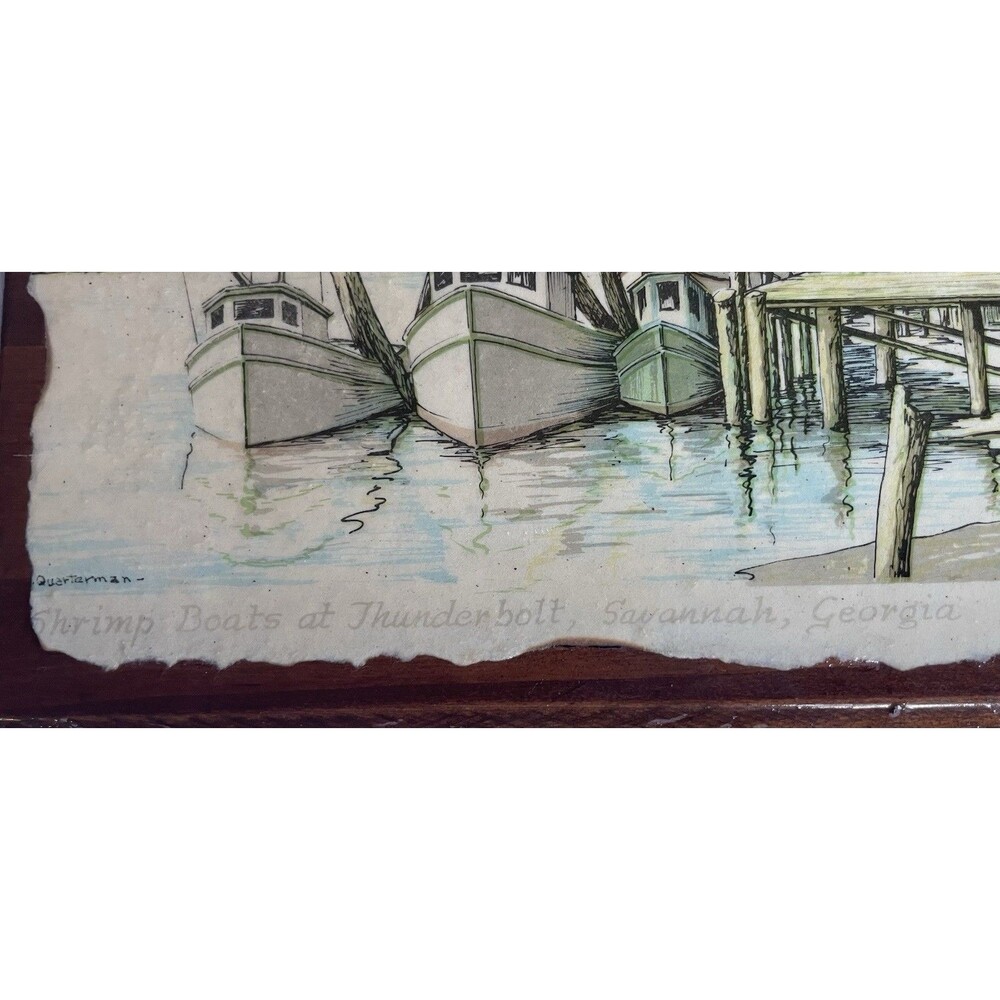 Vintage Leonora Quarterman Savannah GA‎ Wooden Plaques Set of 4 - Picture 11 of 12